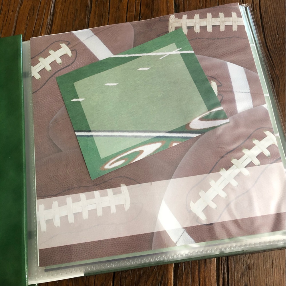 Football Themed Scrapbook 8” x 8” and Sticker Bundle - Picture 5 of 17
